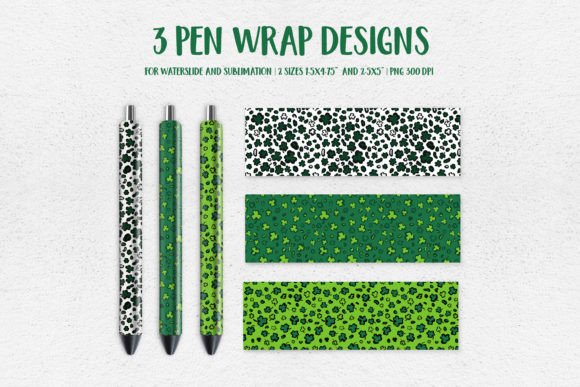 Download St. Patricks Day Leopard Pen Wrap PNG - Pen Collection