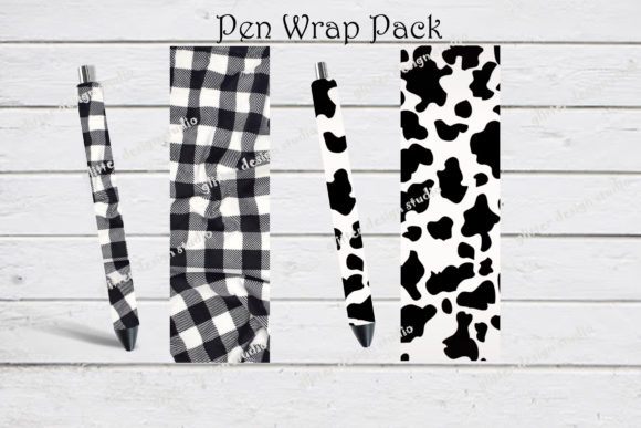 Download Black and White Pen Wraps,Personalized - Pen Collection