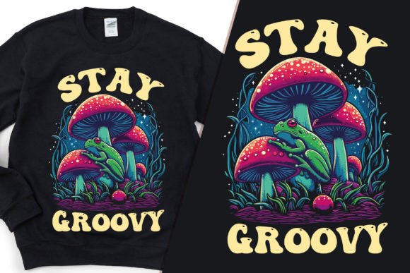 Download Stay Groovy Stylish T-Shirt Design Svg - Premium Resources