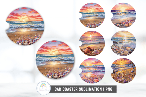 Download Beach Car Coaster Sublimation Designs - Coaster sublimation designs Collection