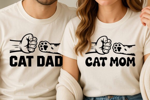 Download Proud Cat Mom &amp; Dad Matching Tees SVG - Premium Resources