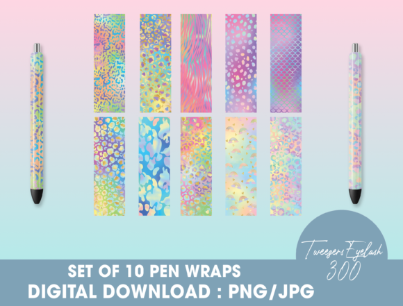 Download Iridescent Leopard Pen Wraps PNG - Pen Collection