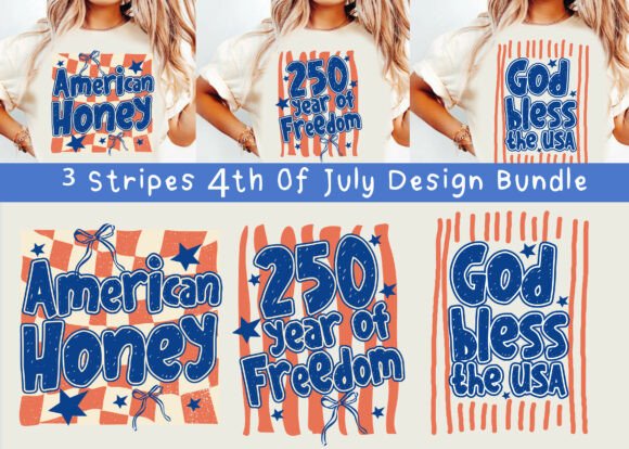 Download American Striped 4th of July Tee PNG - Premium Resources